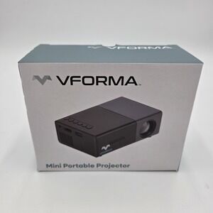 VFORMA Mini Portable Movie ‎ Projector 8K Black LED LCD USB-C Remote Bundle